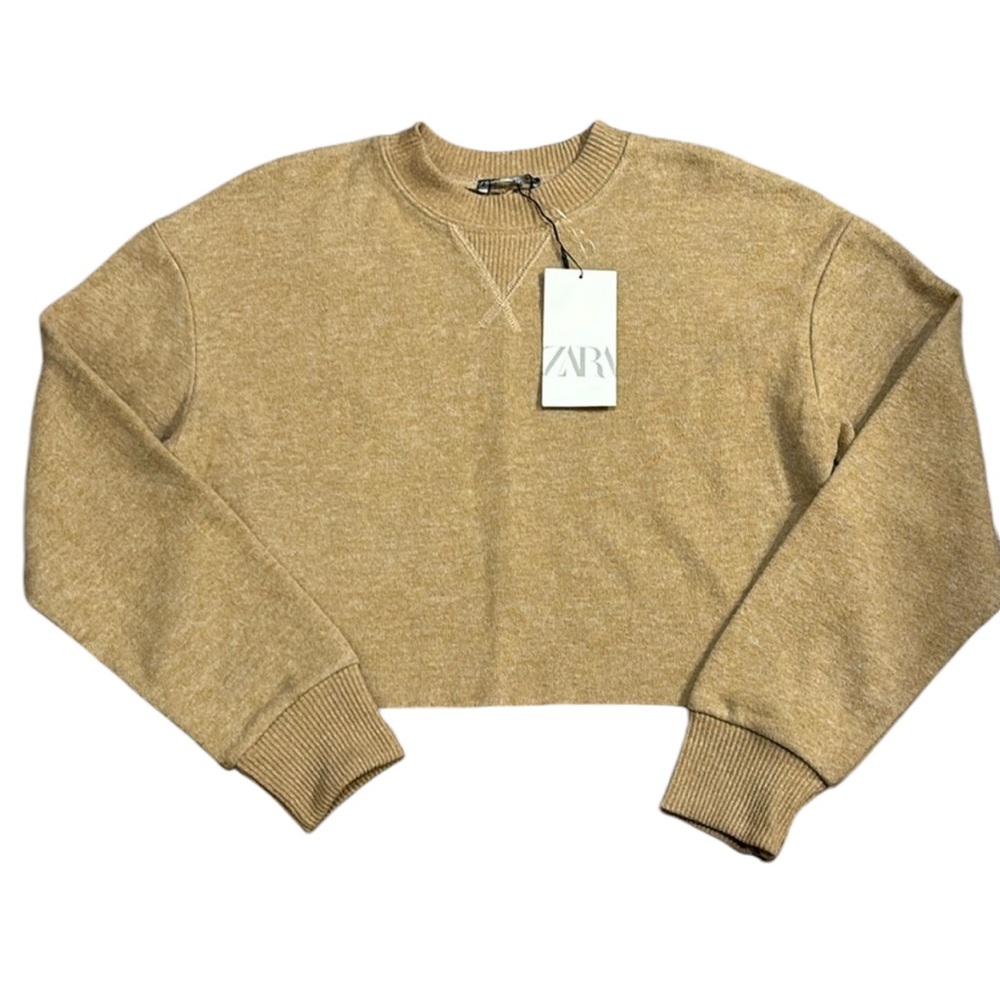 Zara Cropped Mockneck Sweater Size Medium NWT